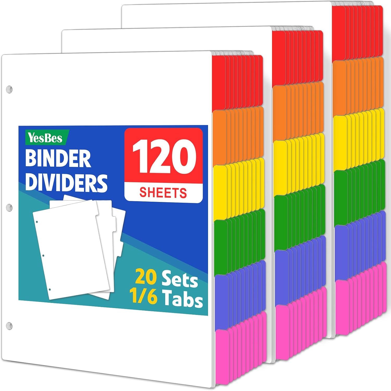Binder Index Divider Sets — Office and School Filing