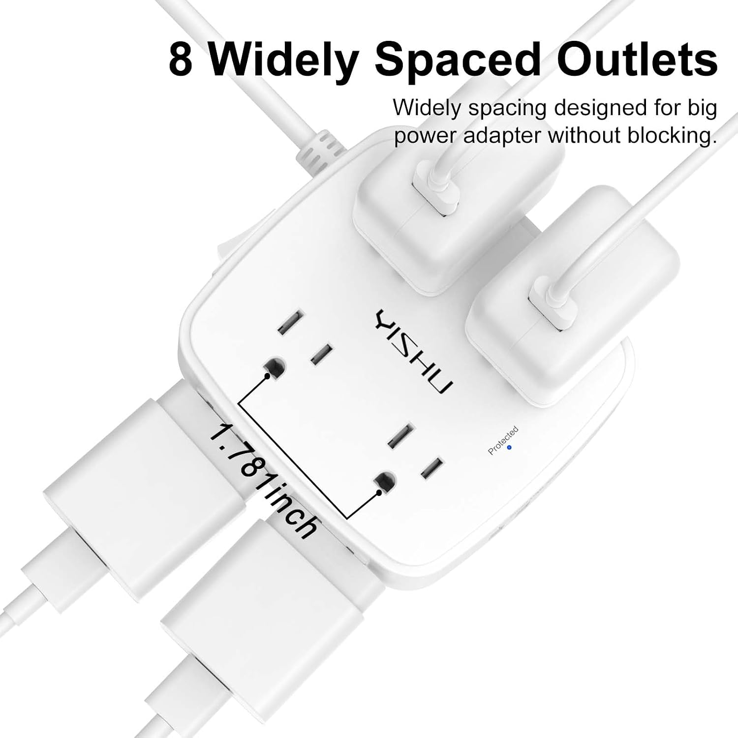 Desktop Power Strips with USB Ports - view 3