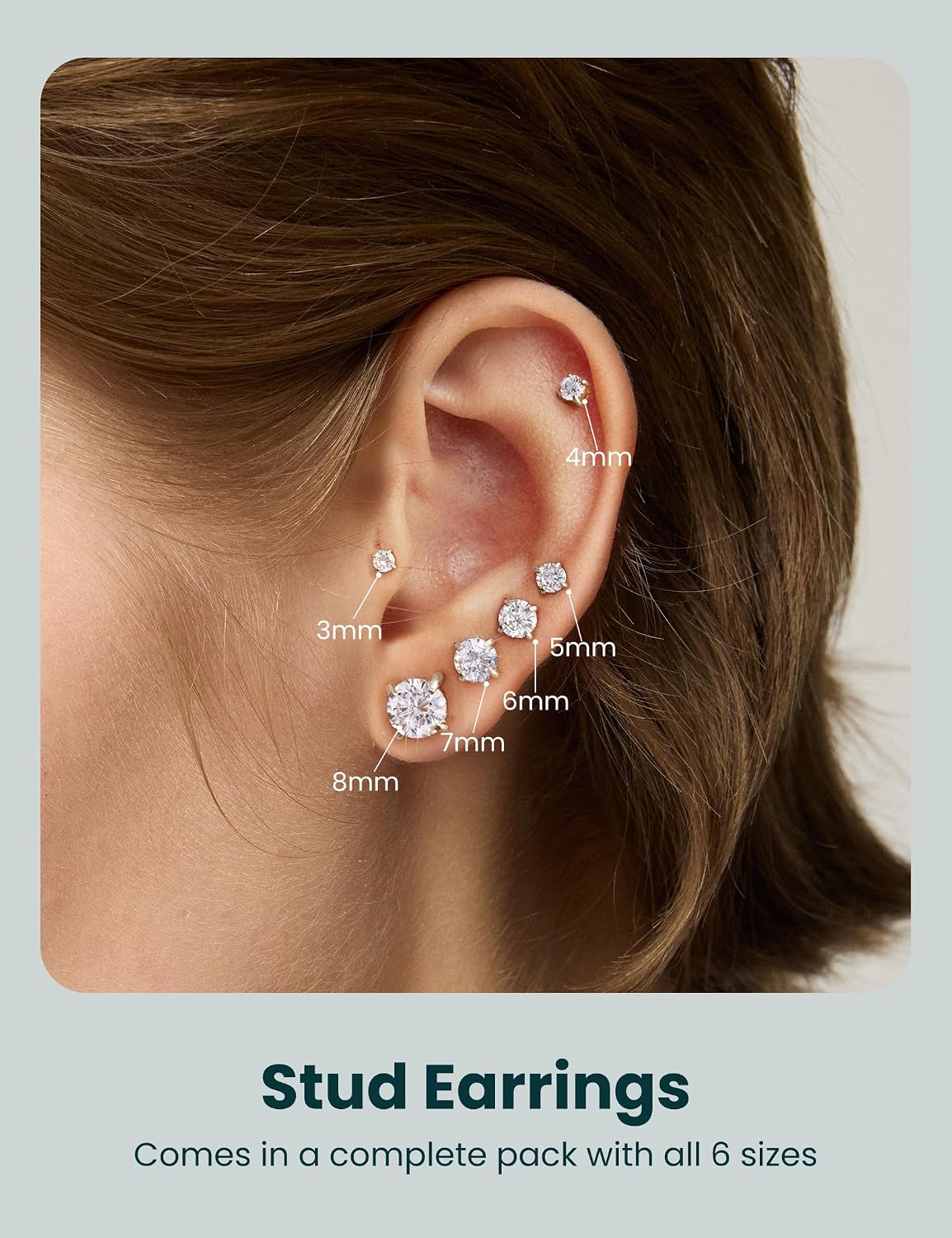 Cubic Zirconia Stud Earring Sets - view 2