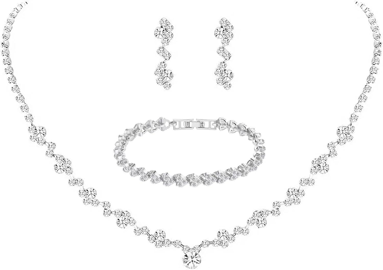 Crystal Bridal Necklace Earring Sets for B2B Sourcing