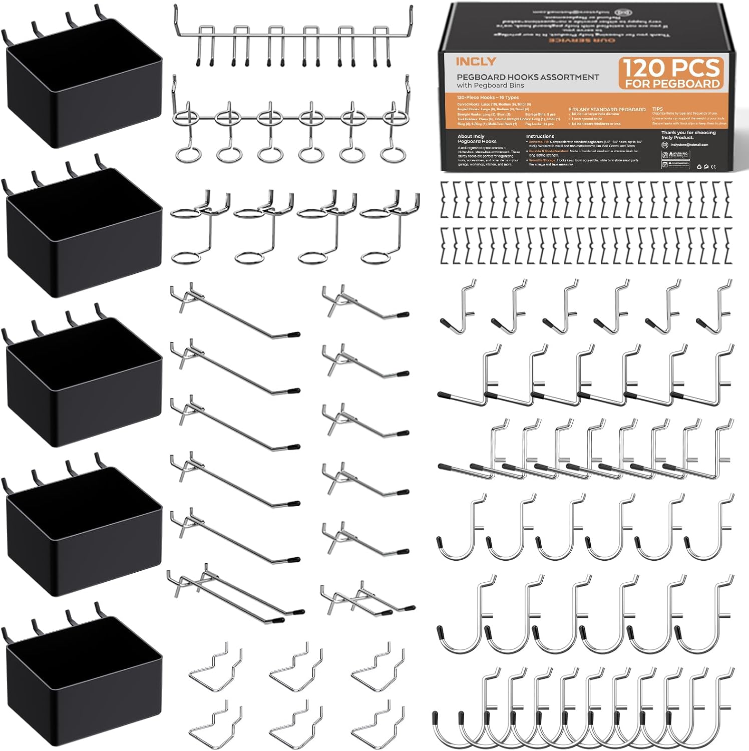 Pegboard Hook and Bin Kits for B2B Sourcing