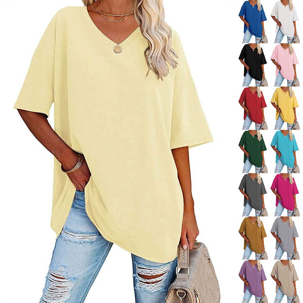 V-neck short sleeve