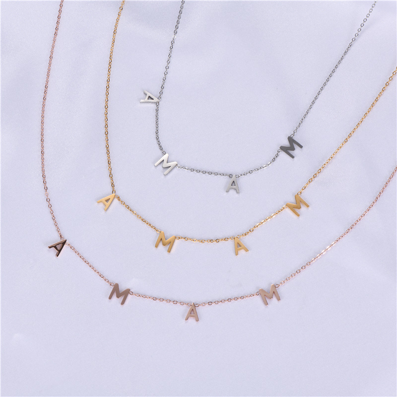 Mama letter necklace