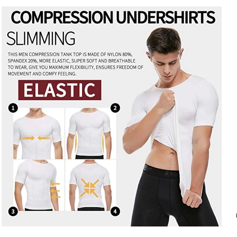 MEN'S SHAPER SLIMMING COMPRESSION T-SHIRT - 2pcs