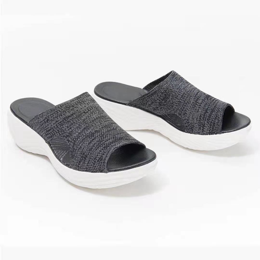 Fish-mouth mesh shoes