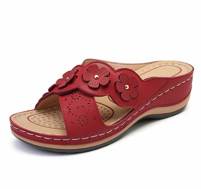 Retro flower slippers