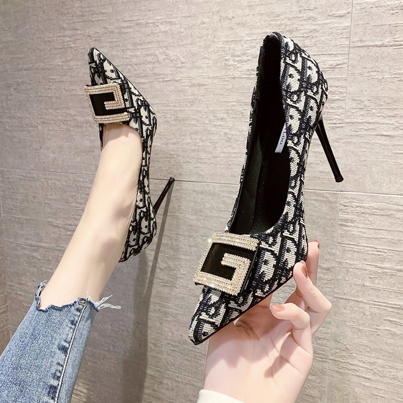 Pointed high heels