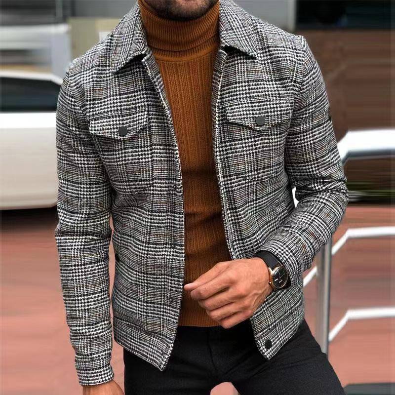 Men's houndstooth coat