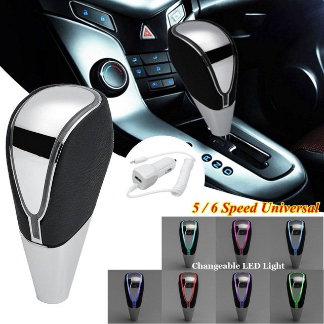 Car LED leather shift lever