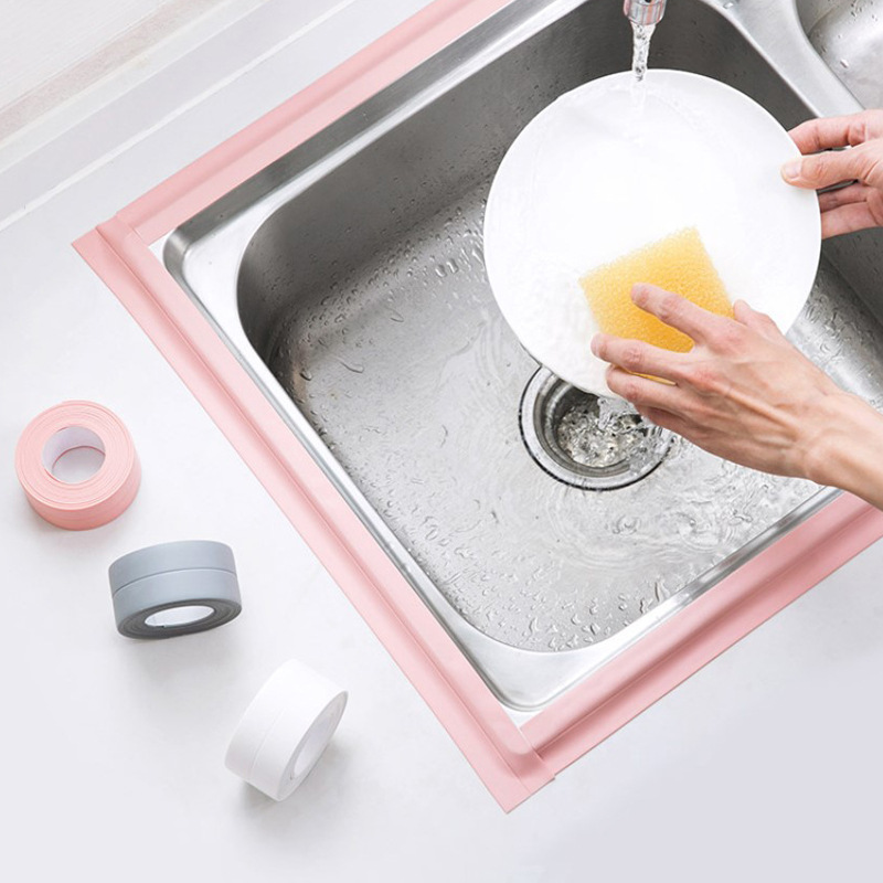 Kitchen mildew-proof waterproof tape moisture-proof kitchen and bathroom sink gap beautification toilet stickers corner stickers Seal tape