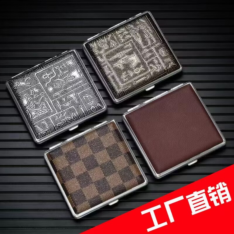 New 20-pack rubber band cigarette box, ultra-thin flip-top, personalized, fashionable and creative, moisture-proof, pressure-resistant, portable for men