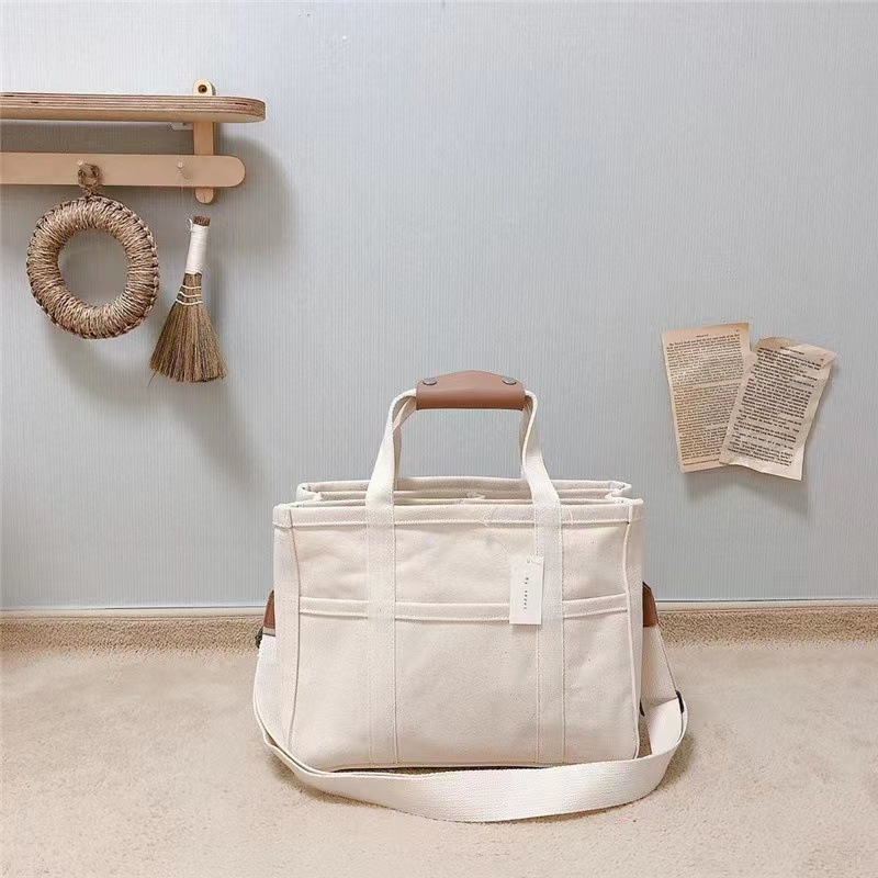 ins mommy bag fashionable multifunctional mother and baby shoulder crossbody bag portable canvas stroller mother bag