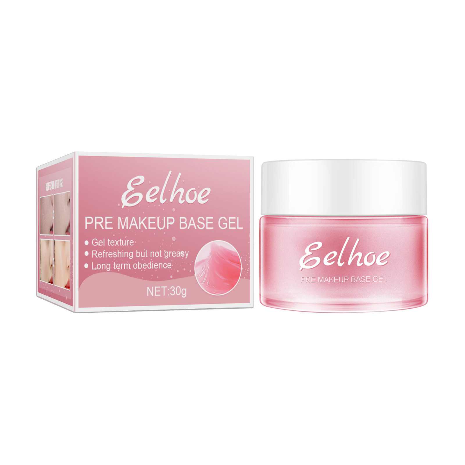 Priming gel before makeup