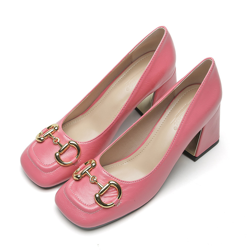 Metal buckle Mary Jane shoes