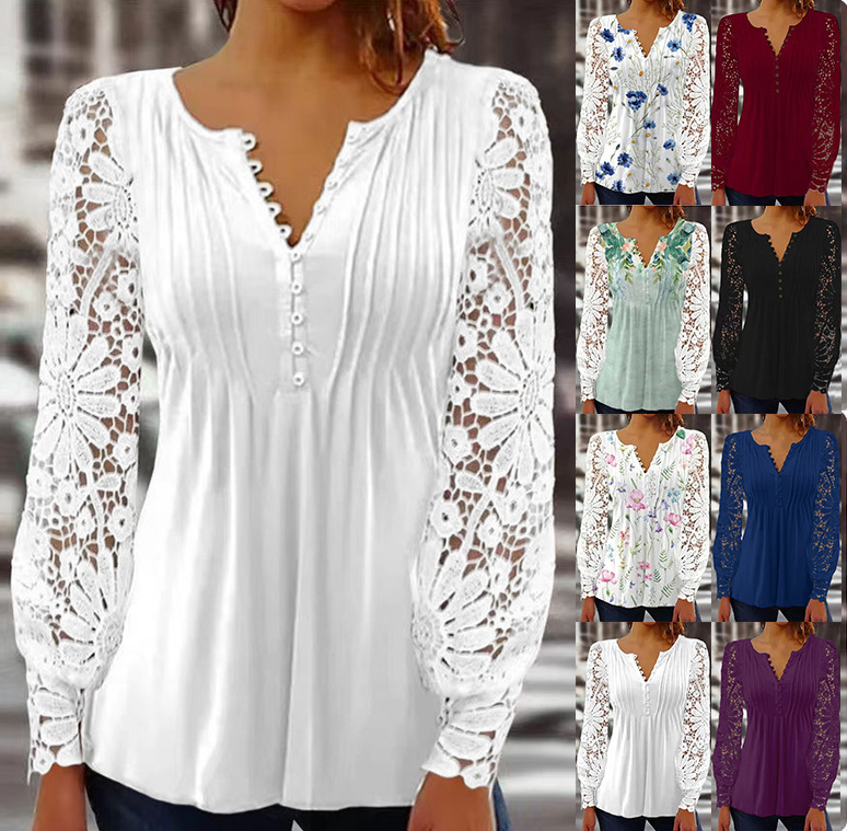 Lace sleeve shirt