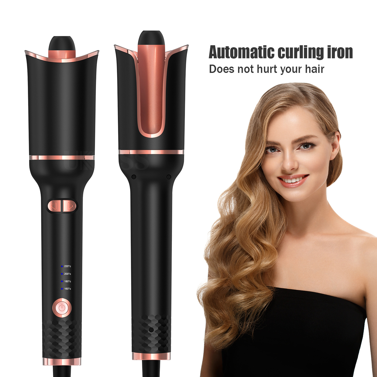 Rose curling iron
