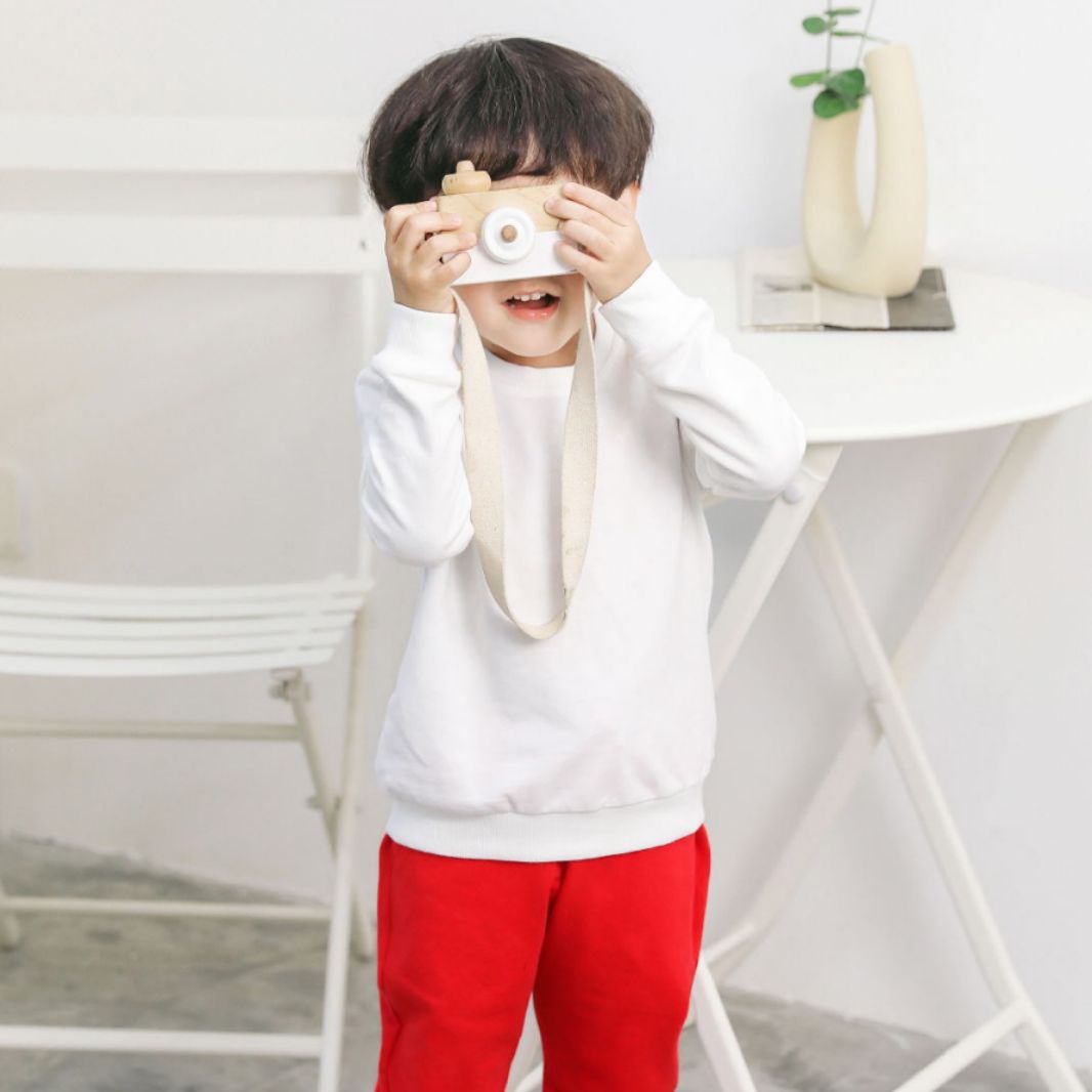 Children's sweatshirts new children's clothing spring solid color boys Korean style round neck children's tops girls spring clothing long sleeves