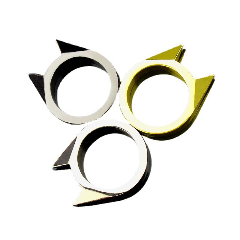 Cat ear self-defense ring