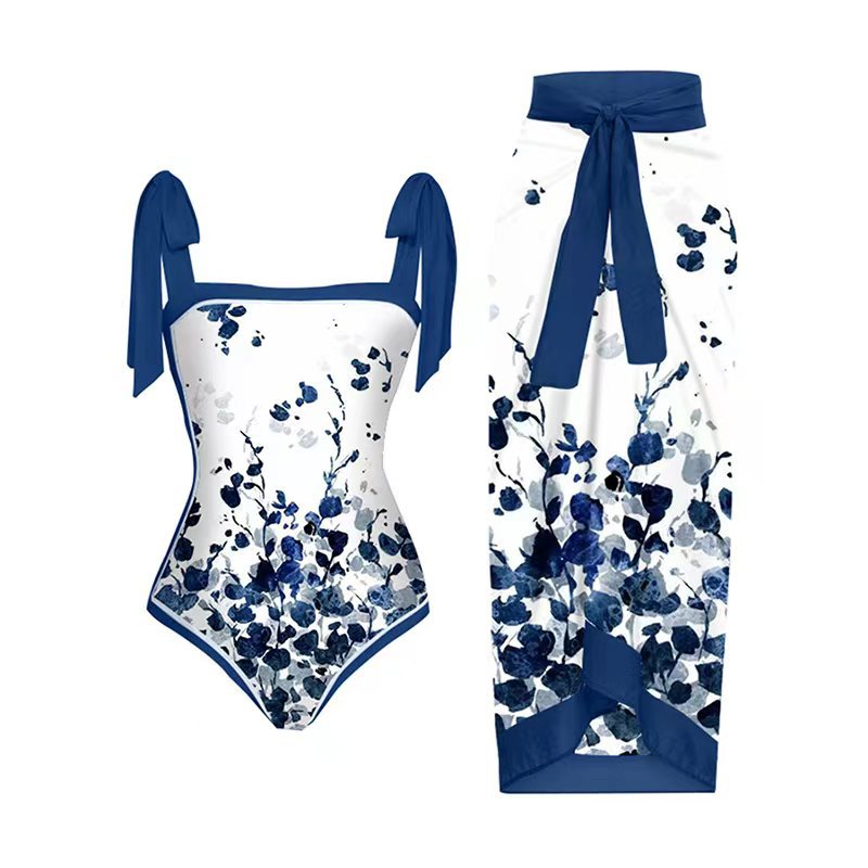 Strap swimsuit two-piece suit